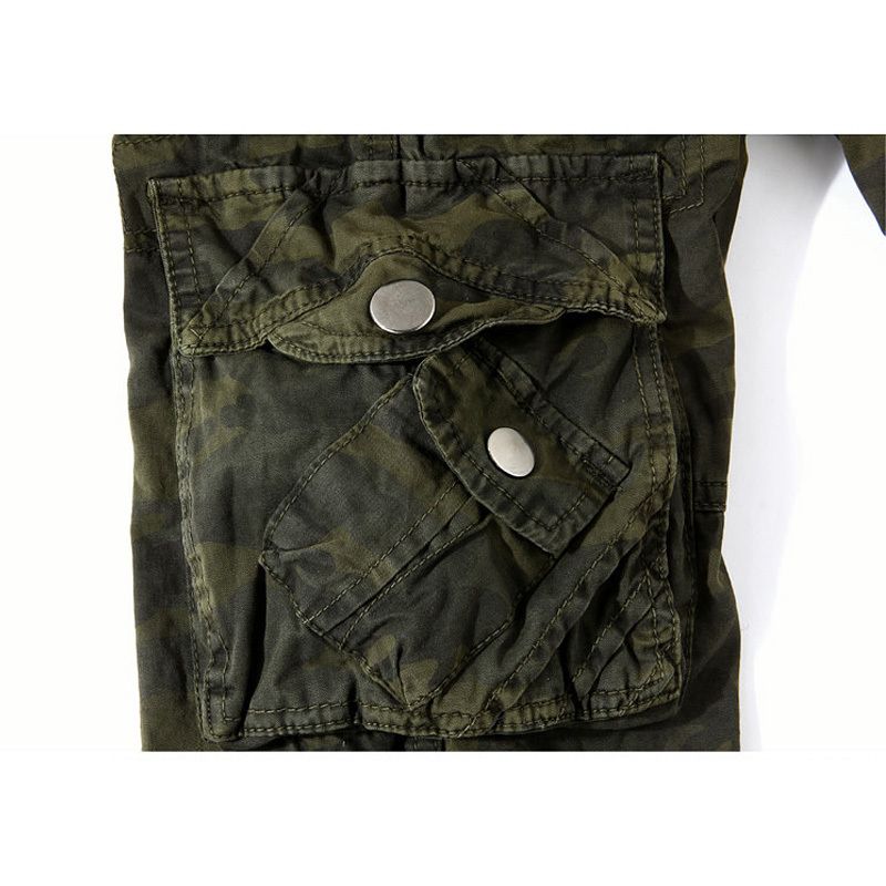 Wholesale-High Quality Loose Men Shorts Casual Camouflage Cargo Shorts Men  Baggy Cotton Short Pants Army Camo running Bermuda