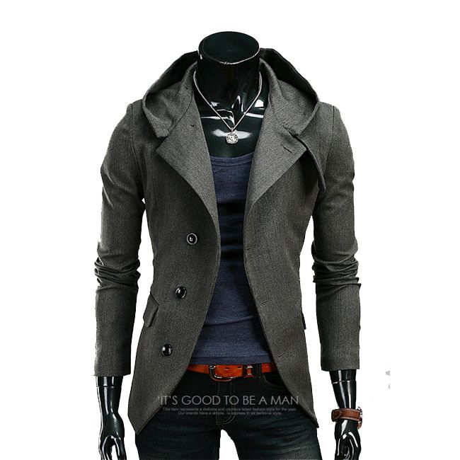 Wholesale-New arrivals fashion slim fit casual men blazer men hooded suits free shipping 4 colors 4 sizes BX02