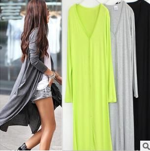 Wholesale-The European and American wind knitting skirt cape cardigan modal trench coat + shipping, Black
Wholesale-The European and American wind knitting skirt cape cardigan modal trench coat + shipping, Black