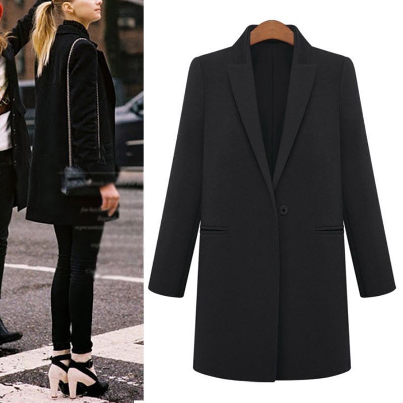 Wholesale-Pure Color Women Cashmere Wool Long Winter Parka Dust Coat Trench Outwear Jacket #66591