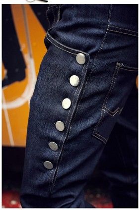 Wholesale-Lowest profit! men's Jeans male trousers single breasted fashion design harem pants skinny jeans Free shipping 2000