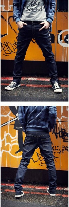 Wholesale-Lowest profit! men's Jeans male trousers single breasted fashion design harem pants skinny jeans Free shipping 2000