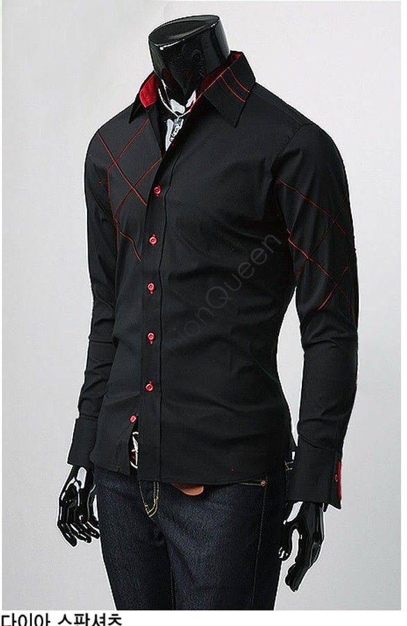 Wholesale-5PCS/LOT Hot Sale Fashion New Mens Shirts Casual Slim Fit Stylish Mens Dress Shirts 3276F
