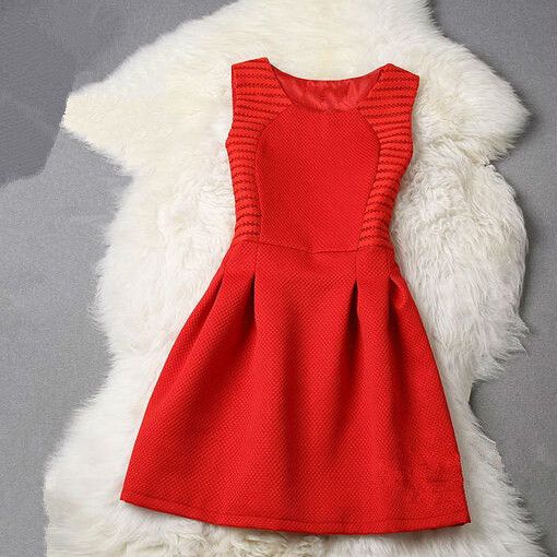 Wholesale new fashion women o-neck sleeveless casual mini dress Elegant Short Evening Party Dresses