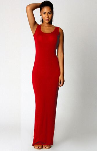 Wholesale-EAST KNITTING SJ1129 Women Summer Dress 2015 Tank Top Ankle Length Long Maxi Dress Ladies Celebrity Party Casual Dress Vestidos