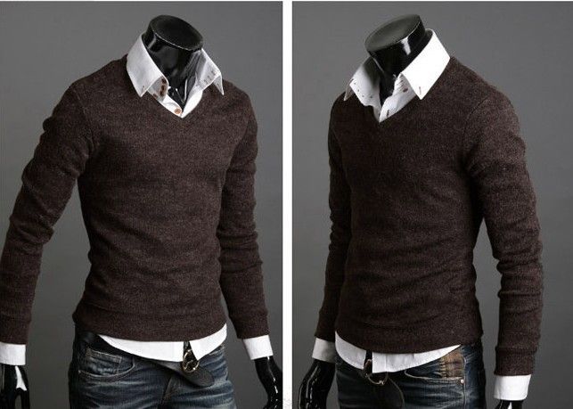 Wholesale-Free shipping in South Korea version of the new men's leisure men's clothing sweater sweater multicolor choice