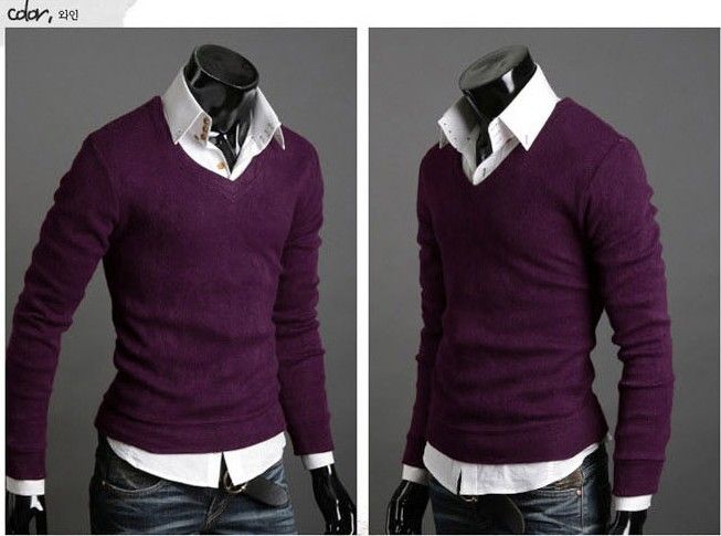 Wholesale-Free shipping in South Korea version of the new men's leisure men's clothing sweater sweater multicolor choice