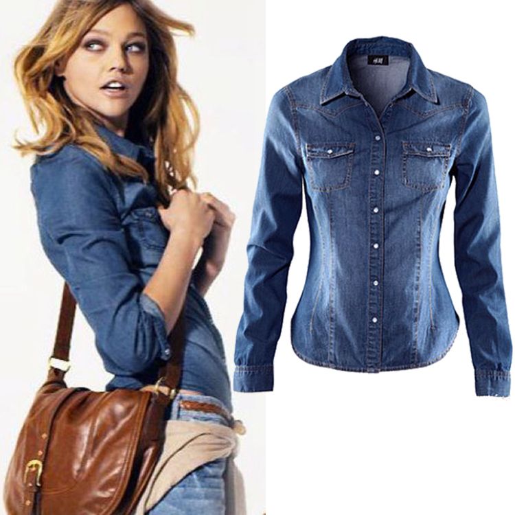 women's jean shirt outfit ideas