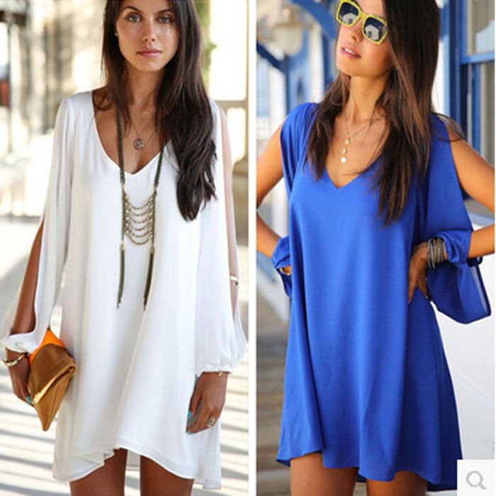Wholesale-2015 Women Dress Tropical Plus Size Women Clothing Casual Summer Dress Loose Sexy Vestidos A-line Mini Shirt Dress Y9637
