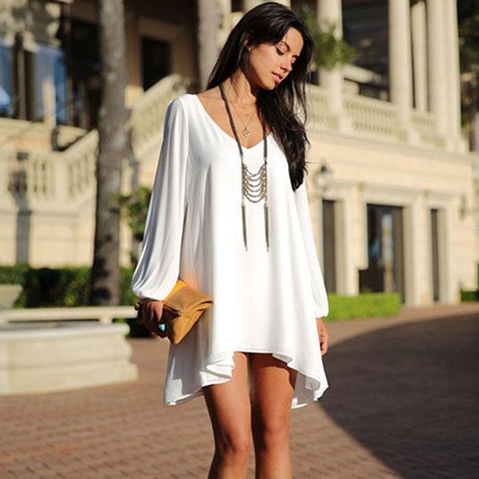 Wholesale-2015 Women Dress Tropical Plus Size Women Clothing Casual Summer Dress Loose Sexy Vestidos A-line Mini Shirt Dress Y9637