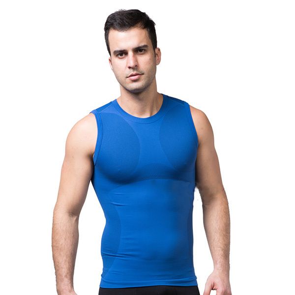 Wholesale-Men Slimming Body Shaper Vest Belly Tummy Waist Girdle Shirt Shapewear Underwear Free Shipping