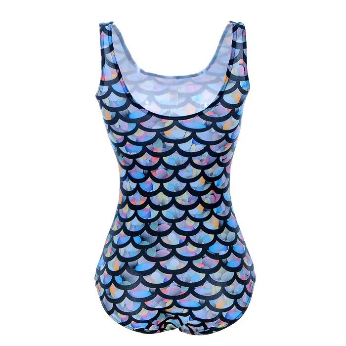 Wholesale-Drop Shipping New 2015 Spring 2015 Beach Swimwear Women Mermaid Digital Printing Piece Swimsuit Bikini De Croche
