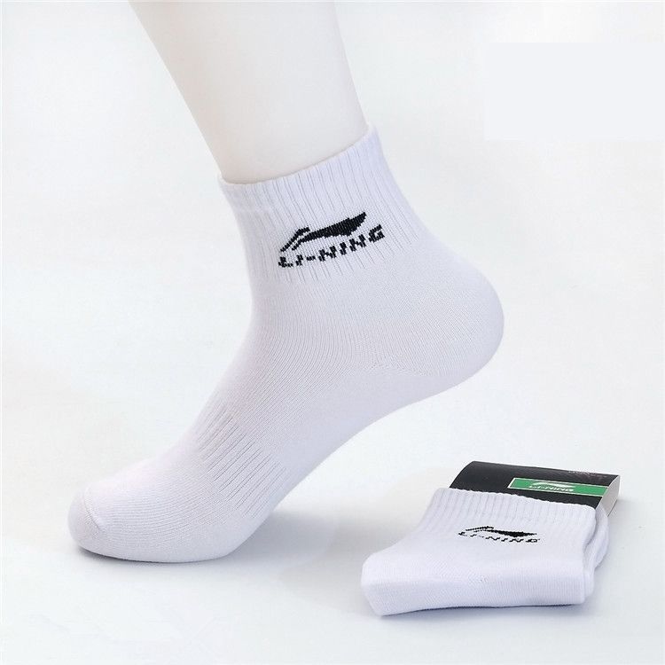 21 Colors! Lining Men's Athletic Socks Male Adult Cotton Socks Breathable Meias Masculinasbasketball sock Li-ning Badminton/Basketball Socks