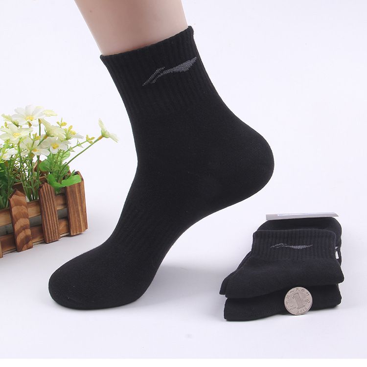 21 Colors! Lining Men's Athletic Socks Male Adult Cotton Socks Breathable Meias Masculinasbasketball sock Li-ning Badminton/Basketball Socks