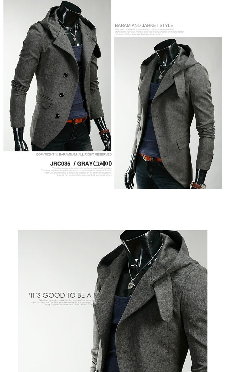 Wholesale-New arrivals fashion slim fit casual men blazer men hooded suits free shipping 4 colors 4 sizes BX02