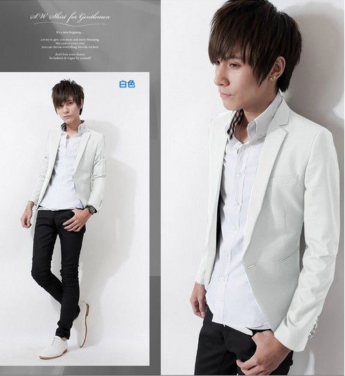 Wholesale-Fashion Spring New slim fit design Men's Blazers men suit whiter/red/black blazer masculino M/L/XL/XXL/3XL Good quality