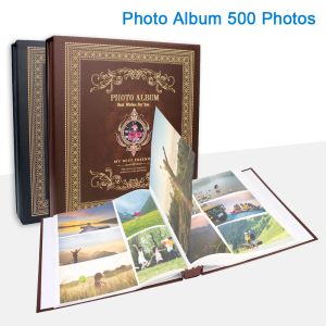 Albums Photo Frame d'album 6 pouces pour enfants Enfants Stocking Scrapbooking Picture Case 500 POCHETS Vintage Photo Albums Boxed Album