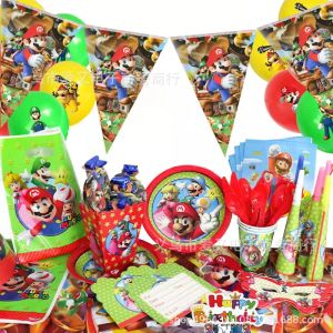 Álbumes Super Boy Party Supplies Vajilla Celebrar Kid Fiesta de cumpleaños Baby Shower Plato de papel Etiqueta Festival Tema Decoración divertida