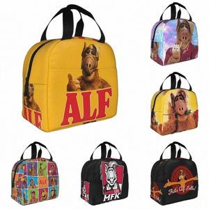 alf Thumbs Up Lunch Bag Cooler thermique isolé Alien Life Form Lunch Box pour femmes enfants travail scolaire pique-nique alimentaire sacs fourre-tout S4GZ #