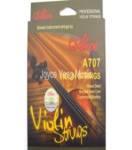 Cuerdas de violín Alice A707, acero chapado, trenzado, núcleo de acero, bobinado de cuproníquel, 1ª 4ª cuerdas 1189821