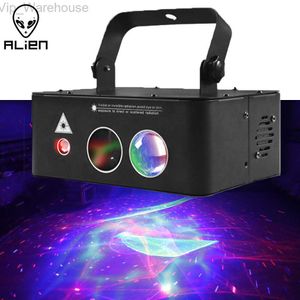 Alien RGB Aurora Starry Star Laser Lyl Light Projecteur Blue LED Water Wave Effecture de scène pour Party Holiday DJ Disco de Noël Bar HKD230812