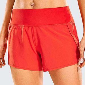 Aligner Back Zipper Lu Yoga Women Pockeks Sports Running Short Exercise Workout Training Shorts gratuits S Gym de gymnase