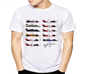 Tous Ayrton Senna Sennacars Men T-shirt Fans mâle Tshirt cool Slim Fit White Fitness Tops décontractés Tee Homme Camisa 2104207369502