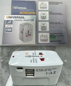 All In One Global International Smart Dual USB + PD Socket World Power Type C Adaptateur Chargeur World Travel AC Power Charger Adaptateur avec AU US UK EU Plug Retail Box