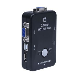 Adaptateur de boîtier de commutation manuel KVM tout-en-un mini 2 ports avec connecteur USB Oolof, livraison gratuite