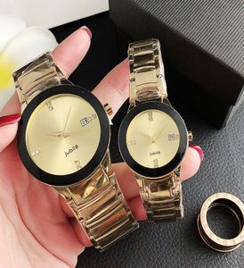 All en acier inoxydable Grand Dialmond Dial Quartz Watches Luxury Couple Business Watch Rd Diastar Regio Navimiter Montre Wristwatch2134946