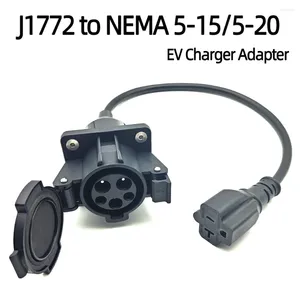 Roues tout Terrain 220V J1772, prise de Type 1 vers adaptateur de chargeur NEMA 5-15/5-20 EV avec câble de 0.5M pour vélo électrique/Scooter/une roue