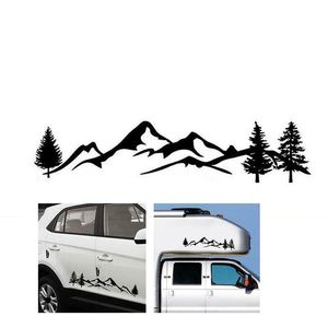 Tout Terrain roues pièces voiture universel SUV côté corps autocollant montagne arbre forêt décalcomanie décoration pour/RV/SUV