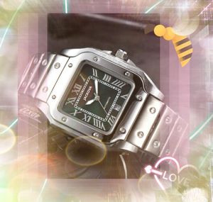 All the Crime Super luxe montres en acier inoxydable chronographe extérieur batterie à quartz professionnel carré cadran de réservoir romain mouvement automatique montres-bracelets