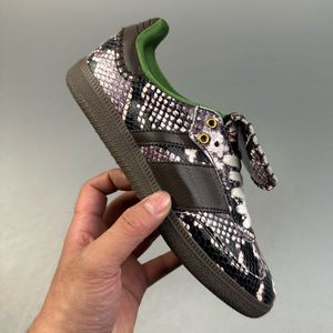 2024 Wales Bonner Python Snakeskin Designer Skate Shoes Imitando el desprendimiento de abrigos de animales Hombres Zapatillas deportivas 36-45