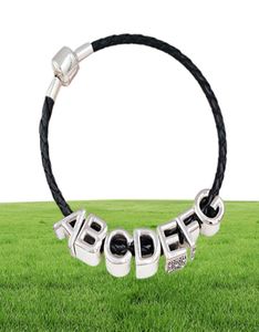 perles alphabet pour kit de fabrication de bijoux Breloques lettre R argent 925 bracelet homme perlé pour garçon femmes hommes couple chaîne chapelet perle collier femme catholique 7974728895677