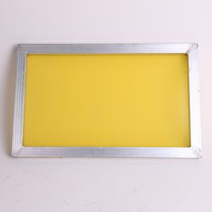 Marco de impresión de pantalla de aluminio de 43x31 cm estirado con malla amarilla de poliéster con estampado de seda blanco 120T para placa de circuito impreso 512 V2