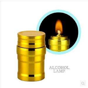 Lámpara de alcohol de aluminio accesorios de cachimción Accesorios de fumar edición dorada de acero inoxidable mini lámparas