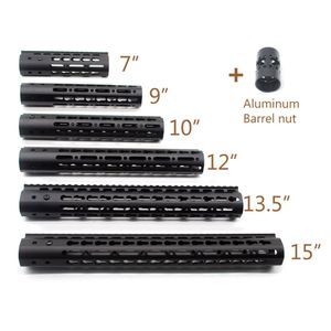 Aluminium anodisé noir 7,9,10,12,13,5,15 '' Système de montage à barre de flotteur sans clé flottante sans clé NSR Handguard Mod