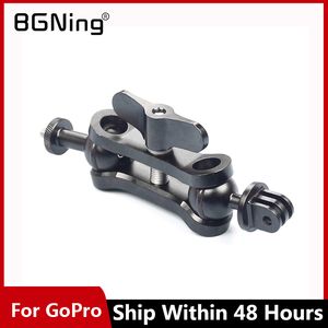 Aluminium Butterfly Clip Diving Ballhead Pramp Filting Lights Arm Metal / Rubber Ball Adapter Mount pour GoPro 11 10 9 8 7 6 Camera