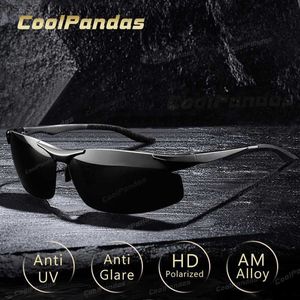 Aluminium HD polarisé lunettes de soleil photochromiques hommes conduite lunettes de soleil mâle lunettes de sport en plein air anti-UV oculos de sol masculino L230523