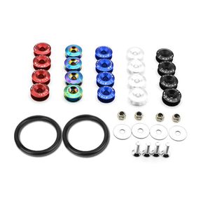 Aluminum Quick Release Fasteners Kit for Universal Car Bumpers, Trunk, Fender, Hatch Lids, 5 Colors