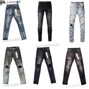 AMIRI Вы AM Purple jeans jeans Jeans de créateur Jeans skinny pour hommes jeans de luxe design Pantalon en détresse déchiré motard noir bleu jean slim fit moto amirlies amis amiir