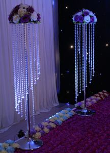 Increíble centro de mesa de boda de acrílico y cristal