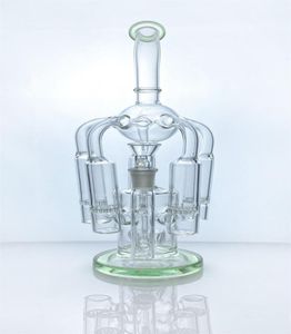 Tuyau de fumée de plate-forme pétrolière de collecteur de narguilé en verre de caractéristique étonnante avec le connecteur mâle de 14 mm de bol de 5 percs GB2915938518