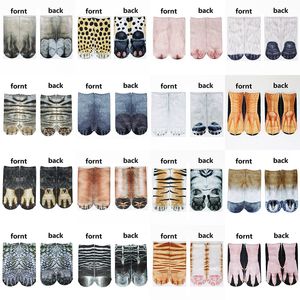 Incroyables chaussettes d'animaux 3D personnalisées 20 40CM animaux imprimés en 3D pied sabot chat tigre éléphant Ect mode chaussettes unisexes pour hommes et femmes