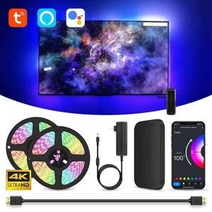 Ambient TV PC Backlight Led Strip Lights For HDMI Devices USB RGB Tape Screen Color Sync Led Light Kit For Alexa Google TVs Box W170H