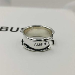 Anel AMBUSH anel de prata esterlina s925 é usado como um pequeno presente de marca industrial para homens e mulheres no Dia dos Namorados 221011281s