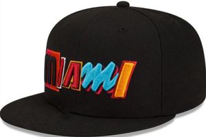 American Basketball Miami'''heat'''Snapback Hats Teams Luxury Designer Finales Champions Vermition Casquette Sports Hat Strapback Snap Back Adjustable Cap A0