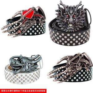 American Euro Punk Big Head rivet Rock Claw Belt Fashionable Men and Women Personalité Personnalité Personnalité Personnalités non traditionnelles