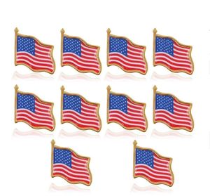 Bandera americana Pin de solapa Estados Unidos sombrero de EE. UU. Tie Tack Badge Pins Mini broches para bolsas de ropa decoración GD